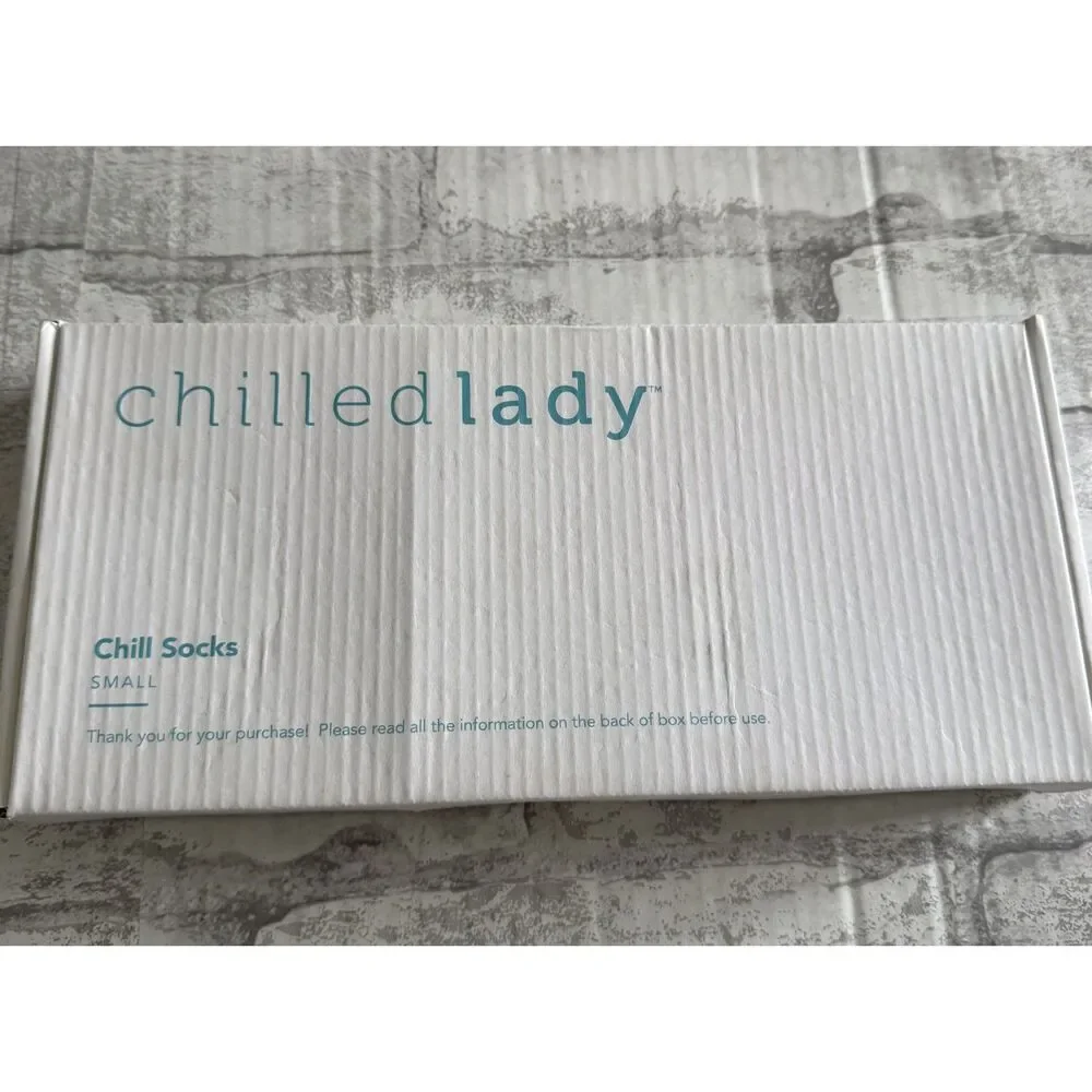 Chilled Lady Cold Therapy Socks Aqua Cooling Ice Mitts Relief Slippers S (4-6)